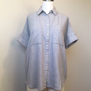 NWT Madewell Courier Shirt Grey Flannel